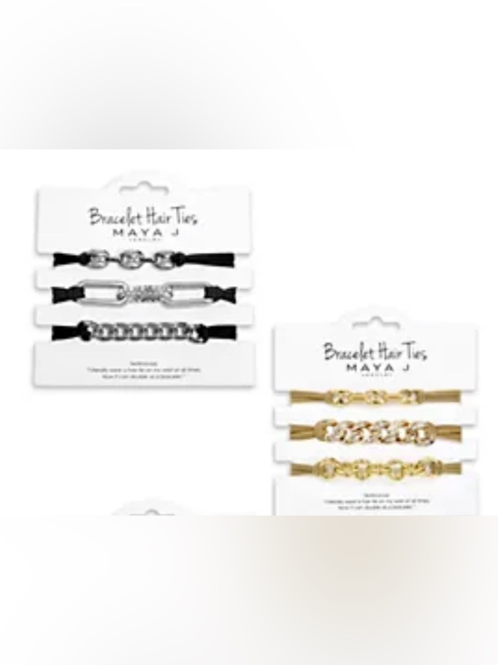 Maya J Jewelry S/6 Hair Ties/ Bracelets